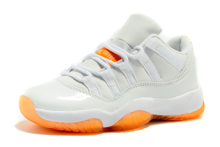 retro 11 orange and white