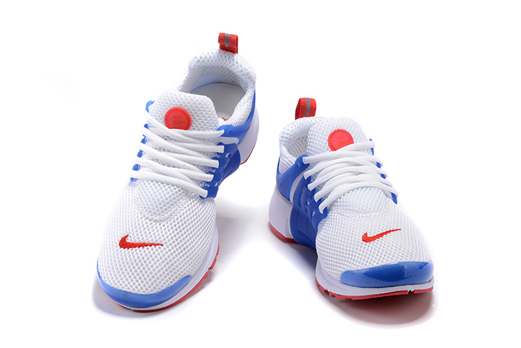 basket blanche rouge et bleu