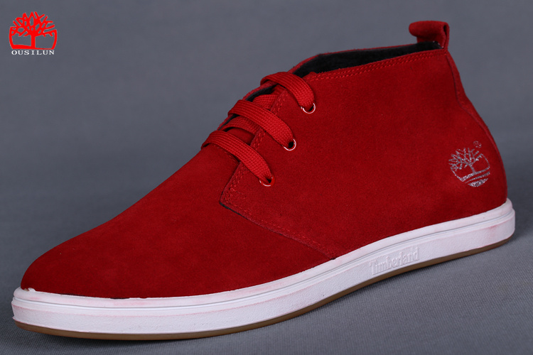 timberland homme rouge