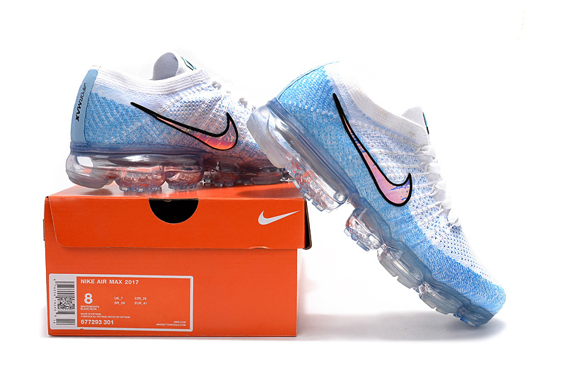 nike vapormax blanche et bleu