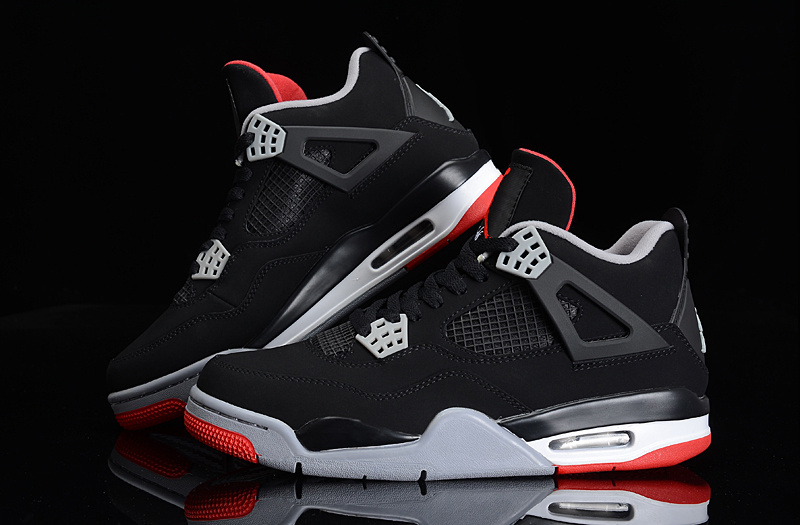 nouvelle nike air jordan,homme air jodan 4 noir et gris et rouge